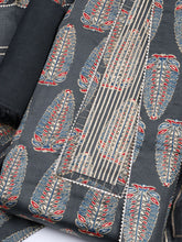 Neck Patti Cotton Blend Unstitched Suit With Dupatta